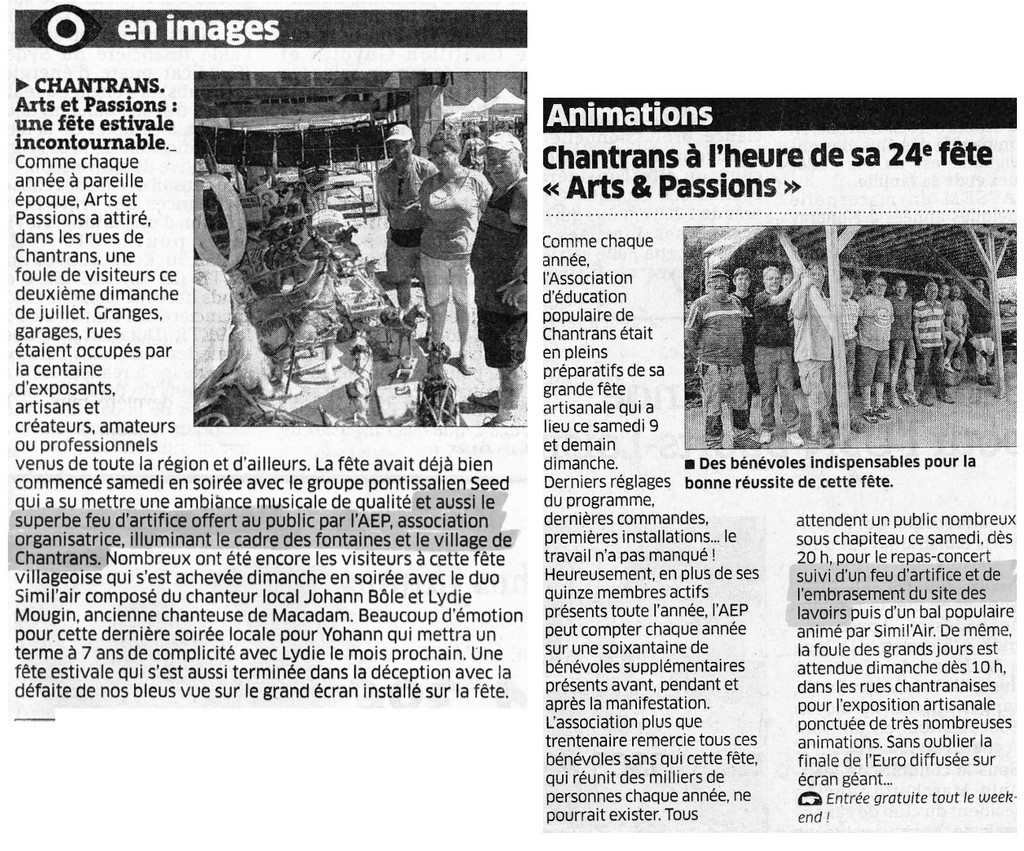 Article de presse arti-show artifice artificier mariage
