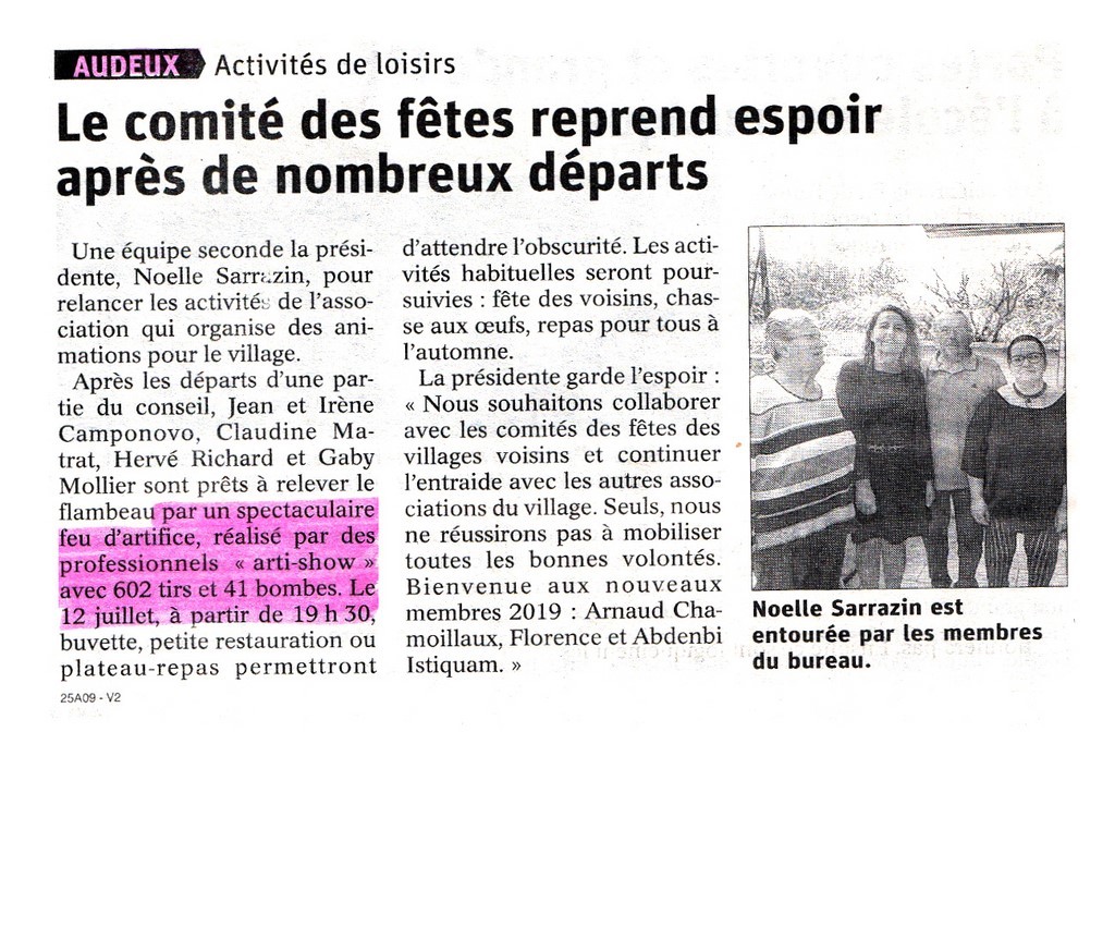 Article de presse arti-show artifice artificier mariage