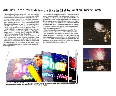 Arti-show est republicain 13 14 juillet franche comté feux artifice