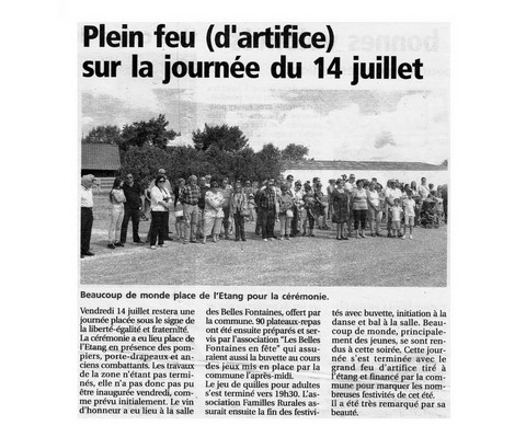 Article de presse arti-show artifice artificier mariage