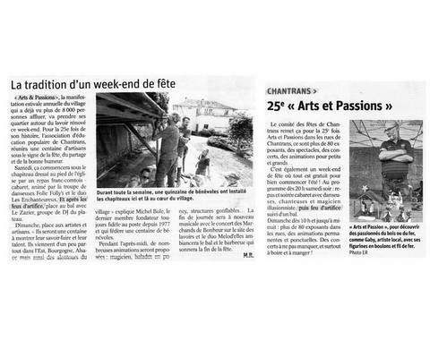 Article de presse arti-show artifice artificier mariage