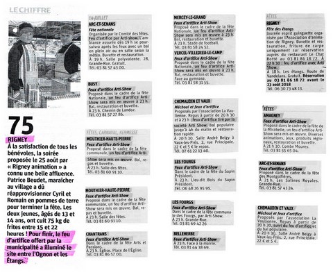 Article de presse arti-show artifice artificier mariage