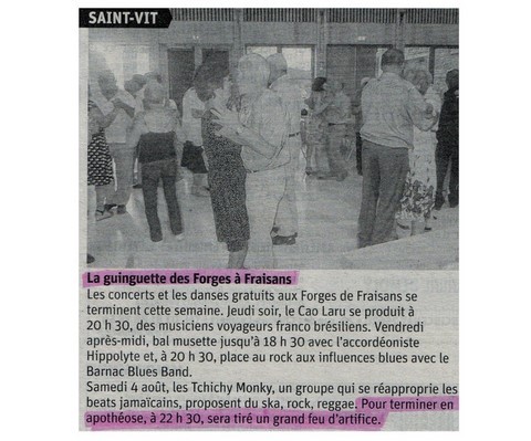 Article de presse arti-show artifice artificier mariage