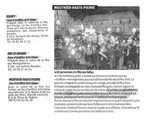 Article de presse arti-show artifice artificier mariage