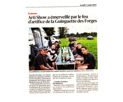 Arti-show feu artifice guinguette