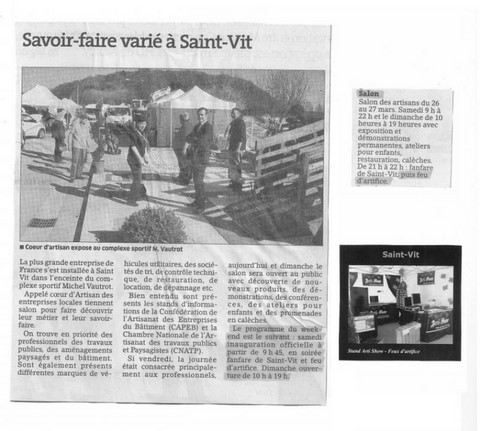 Article de presse arti-show artifice artificier mariage