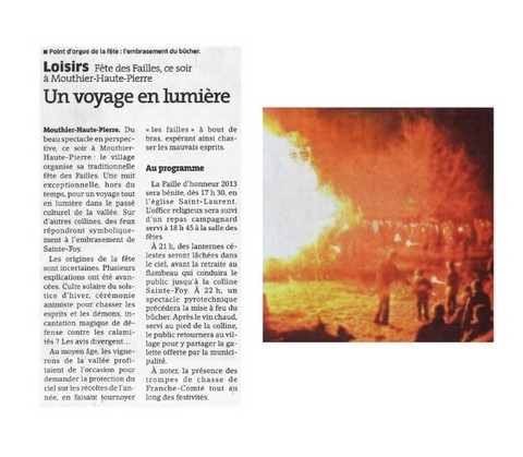 Article de presse arti-show artifice artificier mariage
