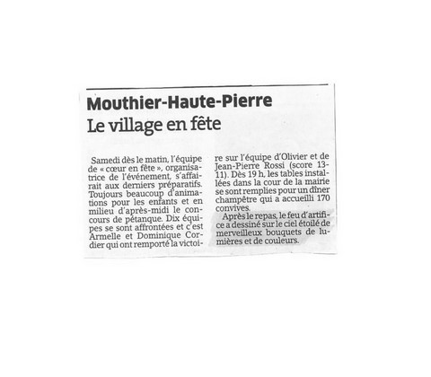 Article de presse arti-show artifice artificier mariage