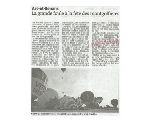 Article de presse arti-show artifice artificier mariage