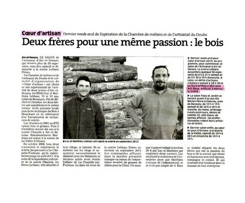 Article de presse arti-show artifice artificier mariage