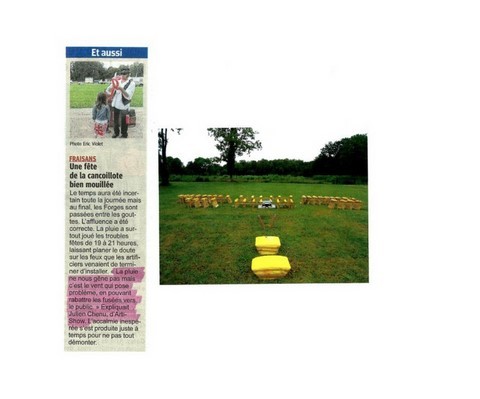 Article de presse arti-show artifice artificier mariage