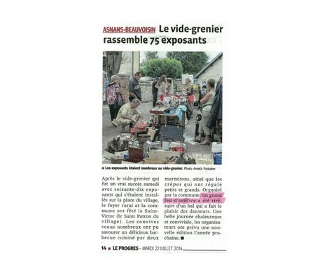 Article de presse arti-show artifice artificier mariage