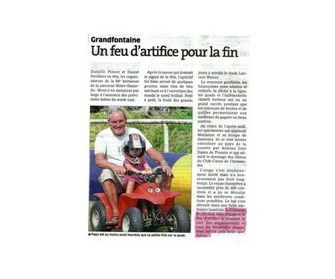 Article de presse arti-show artifice artificier mariage