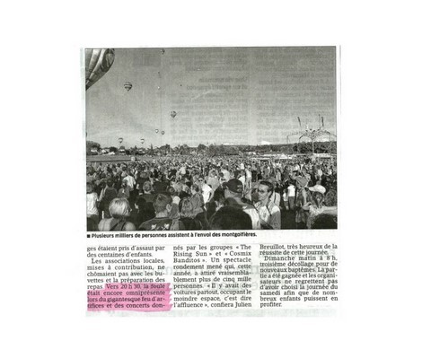 Article de presse arti-show artifice artificier mariage