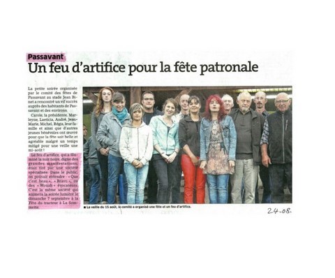 Article de presse arti-show artifice artificier mariage