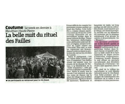 Article de presse arti-show artifice artificier mariage