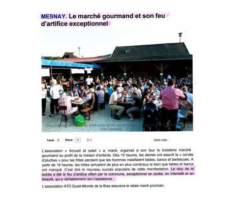 Article de presse arti-show artifice artificier mariage