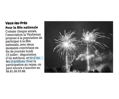 Article de presse arti-show artifice artificier mariage