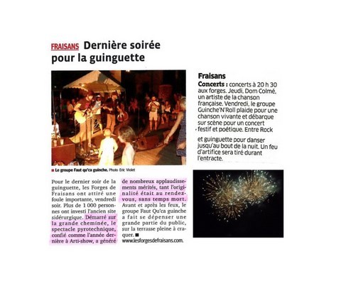 Article de presse arti-show artifice artificier mariage